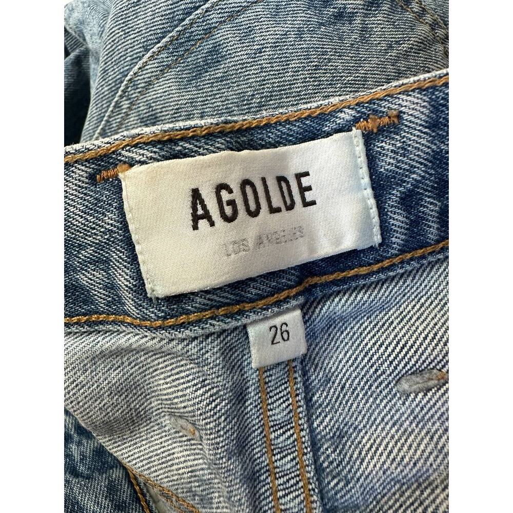 AGOLDE Balloon Jeans 26 Blue Denim Organic Cotton High Rise Ankle 27" - Picture 7 of 15